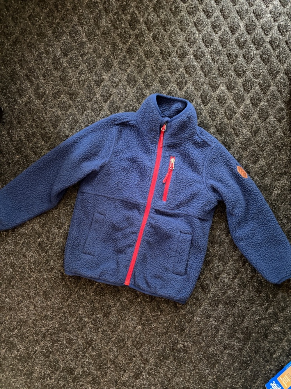 Free Country Kids Navy Fleece Jacket with Red Zippers Size 3T